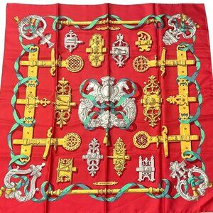 Authentic Hermes Ferronnerie 90cm Silk Scarf